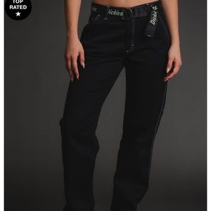 Dickies cargo black with white stitching
